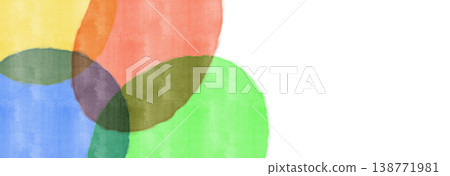 watercolor colorful handmade paper art on white 138771981