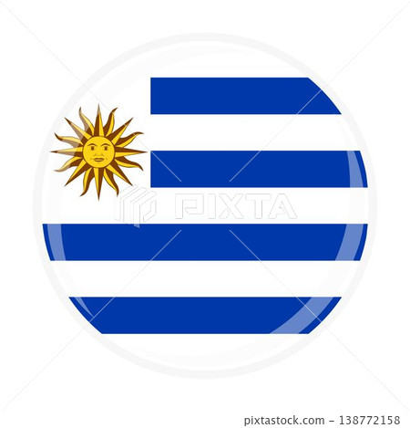 Uruguay national round circle flag emblem official icon Uruguay national round circle flag emblem official icon 138772158