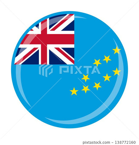 Tuvalu national round circle flag emblem official icon 138772160