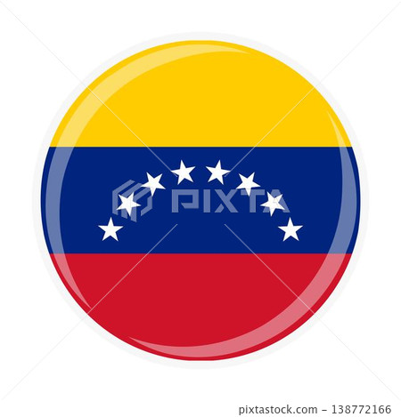 Venezuela national round circle flag emblem official icon 138772166
