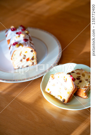 Fruitcake bathed in sunlight Fruitcake bathed in sunlight 138772400