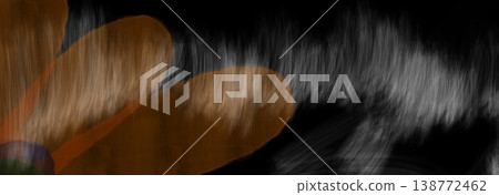 Abstract Floral Petals with Motion Blur Texture on Black Background. Artistic Brown and White Painted Brush Strokes Background Abstract Floral Petals with Motion Blur Texture on Black Background. Artistic Brown and White Painted Brush Strokes Background 138772462