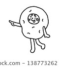 A person wearing a potato costume (line drawing) 138773262
