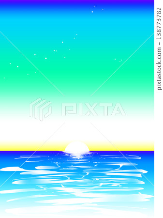 Abstract background material featuring a fantastical sunrise and seascape. Abstract background material featuring a fantastical sunrise and seascape. 138773782