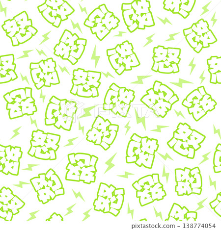 Yellow-green rage seamless pattern Yellow-green rage seamless pattern 138774054