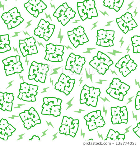 Green rage seamless pattern Green rage seamless pattern 138774055