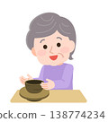 An elderly woman doing pottery (illustration) An elderly woman doing pottery (illustration) 138774234