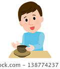A man doing pottery (illustration) A man doing pottery (illustration) 138774237