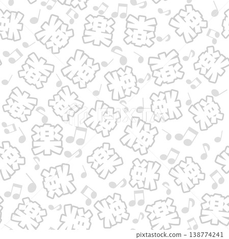 白色，舒適的無縫圖案 138774241