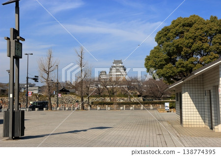 The view of Himeji Castle as seen from Himeji City The view of Himeji Castle as seen from Himeji City 138774395