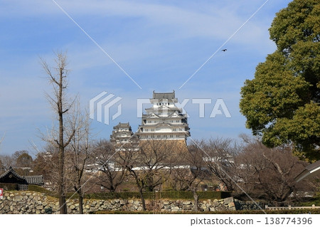 The view of Himeji Castle as seen from Himeji City The view of Himeji Castle as seen from Himeji City 138774396