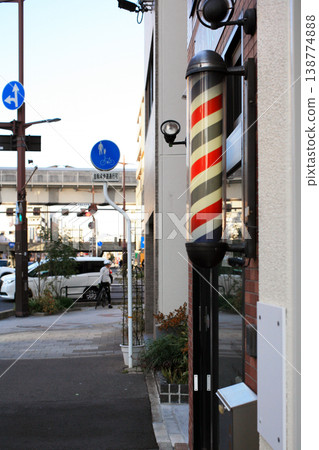 barber shop pole sign barber shop pole sign 138774888