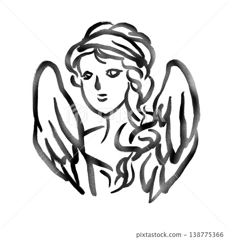 處女座線條畫(粗獷,筆觸紋理) 處女座線條畫(粗獷,筆觸紋理) 138775366