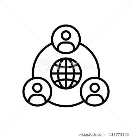 Global Business Network Connection Icon Global Business Network Connection Icon 138775803