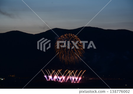 Scenery with fireworks 138776002