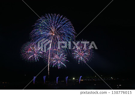 Scenery with fireworks 138776015