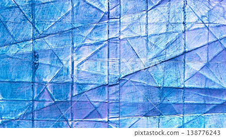 銀色和藍色抽象背景、金屬背景、隨機網格圖案以及帶有疤痕圖案的彩繪背景。 138776243