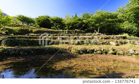 石部梯田、駿河灣以及海對岸的富士山。 138776741