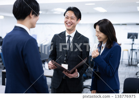 Smiling manager and on-site staff 138776975