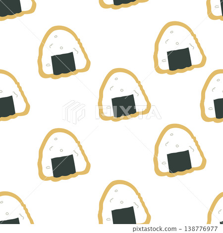 cute onigiri seamless pattern japanese rice snack illustration simple modern background for textile print packaging and wallpaper cute onigiri seamless pattern japanese rice snack illustration simple modern background for textile print packaging and wallpaper 138776977