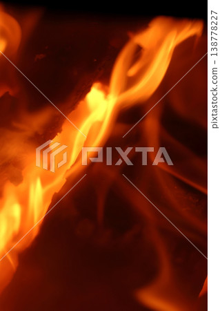 Flame of wood stove Flame of wood stove 138778227