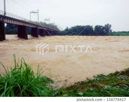 Swollen river (heavy rain) 138778427