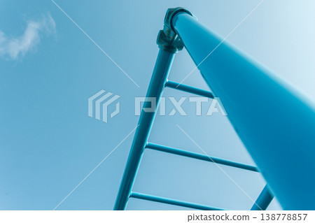 Jungle ladder and blue sky Jungle ladder and blue sky 138778857