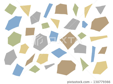 A set of hand-drawn polygon shapes of various sizes (natural colors). A set of hand-drawn polygon shapes of various sizes (natural colors). 138779366
