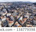 Aerial view of Vigo city center in Pontevedra, Galicia, Spain. Coastal city on the Ria de Vigo inlet, Capital Comarca. 138779398