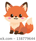 fox kawaii animal flat style 138779644