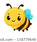 kawaii bee animal flat style 138779646