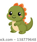 simple dinosaurus cartoon flat style 138779648