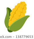 sweet corn vegetable flat style 138779653