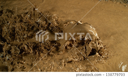 Freeze Motion Shot of Mud Splashing , Top Shot 138779703