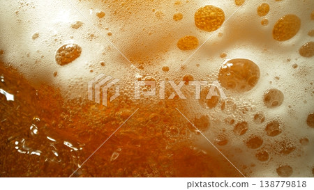 Macro Shot of Pouring Beer Drink , abstract background Macro Shot of Pouring Beer Drink , abstract background 138779818