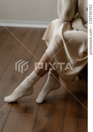 Peaceful Setting Featuring Person In Comfortable Attire Engaging In Gentle Self Renewal Activities Peaceful Setting Featuring Person In Comfortable Attire Engaging In Gentle Self Renewal Activities 138780362