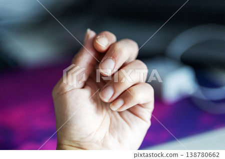 Personal grooming scene. Intimate shot highlighting skincare and nail maintenance details Personal grooming scene. Intimate shot highlighting skincare and nail maintenance details 138780662