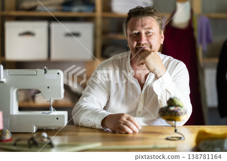 Man tailor fashion designer is in office Man tailor fashion designer is in office 138781164