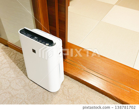Air purifier installed indoors 138781702