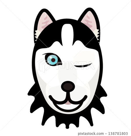 Siberian Husky face illustration Siberian Husky face illustration 138781803