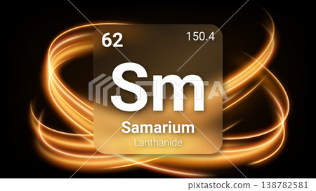 Samarium (Sm) (062) Lanthanide, Glass Morphism Element Futuristic Neon Light Glow Background Periodic Table, Chemical Symbol, Name, Atomic Mass, Atomic Number, Vector Illustration Samarium (Sm) (062) Lanthanide, Glass Morphism Element Futuristic Neon Light Glow Background Periodic Table, Chemical Symbol, Name, Atomic Mass, Atomic Number, Vector Illustration 138782581