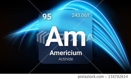 Americium (Am) (095) Actinide, Glass Morphism Element Futuristic Neon Light Glow Background Periodic Table, Chemical Symbol, Name, Atomic Mass, Atomic Number, Vector Illustration Americium (Am) (095) Actinide, Glass Morphism Element Futuristic Neon Light Glow Background Periodic Table, Chemical Symbol, Name, Atomic Mass, Atomic Number, Vector Illustration 138782614