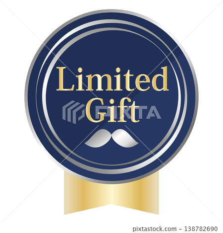 A sophisticated Father's Day promotional emblem in navy blue and silver. A sophisticated Father's Day promotional emblem in navy blue and silver. 138782690