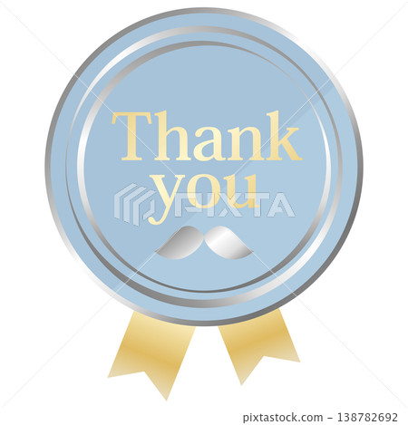 A sophisticated Father's Day promotional emblem in muted blue and silver. A sophisticated Father's Day promotional emblem in muted blue and silver. 138782692