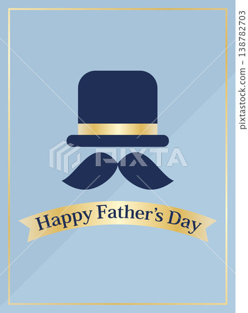 Father's Day card: muted blue and gold Father's Day card: muted blue and gold 138782703