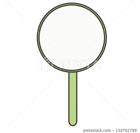 Illustration of a light green poi (used for yo-yo scooping and goldfish scooping). 138782789