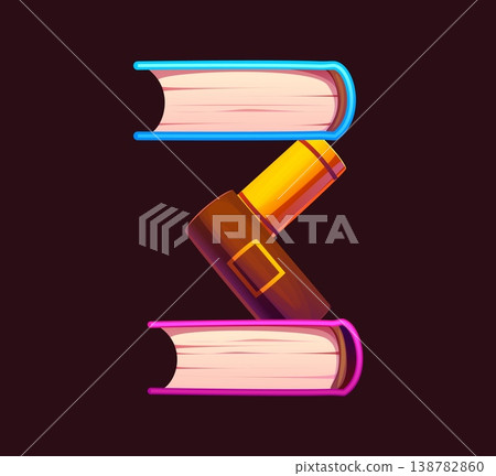 Literature book cartoon kids ABC type, font number 3 three. Literature novel font digit, bookstore bestseller type vector numeral symbol. Library book typeface number education textbook figure Literature book cartoon kids ABC type, font number 3 three. Literature novel font digit, bookstore bestseller type vector numeral symbol. Library book typeface number education textbook figure 138782860