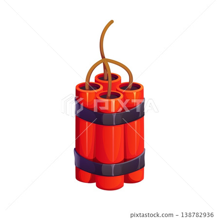 Wild West dynamite game cartoon icon. USA history gaming object, Texas Wild West RPG arcade vector icon. American Western fantasy icon US sheriff computer game item 138782936