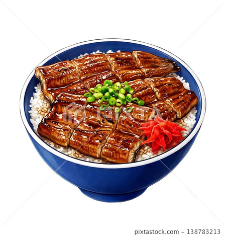 Unagi Donburi (Eel Rice Bowl) - AI 138783213