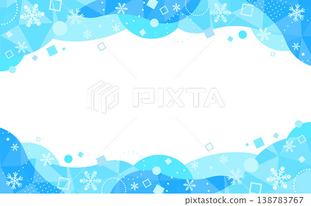 冰與淺藍色波普抽象畫框 3_水平 138783767